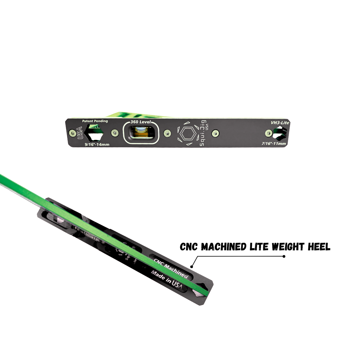 SquiJig Fusion Pro 7.5-in. Rafter Square w/ Level Heel, Green, image 3
