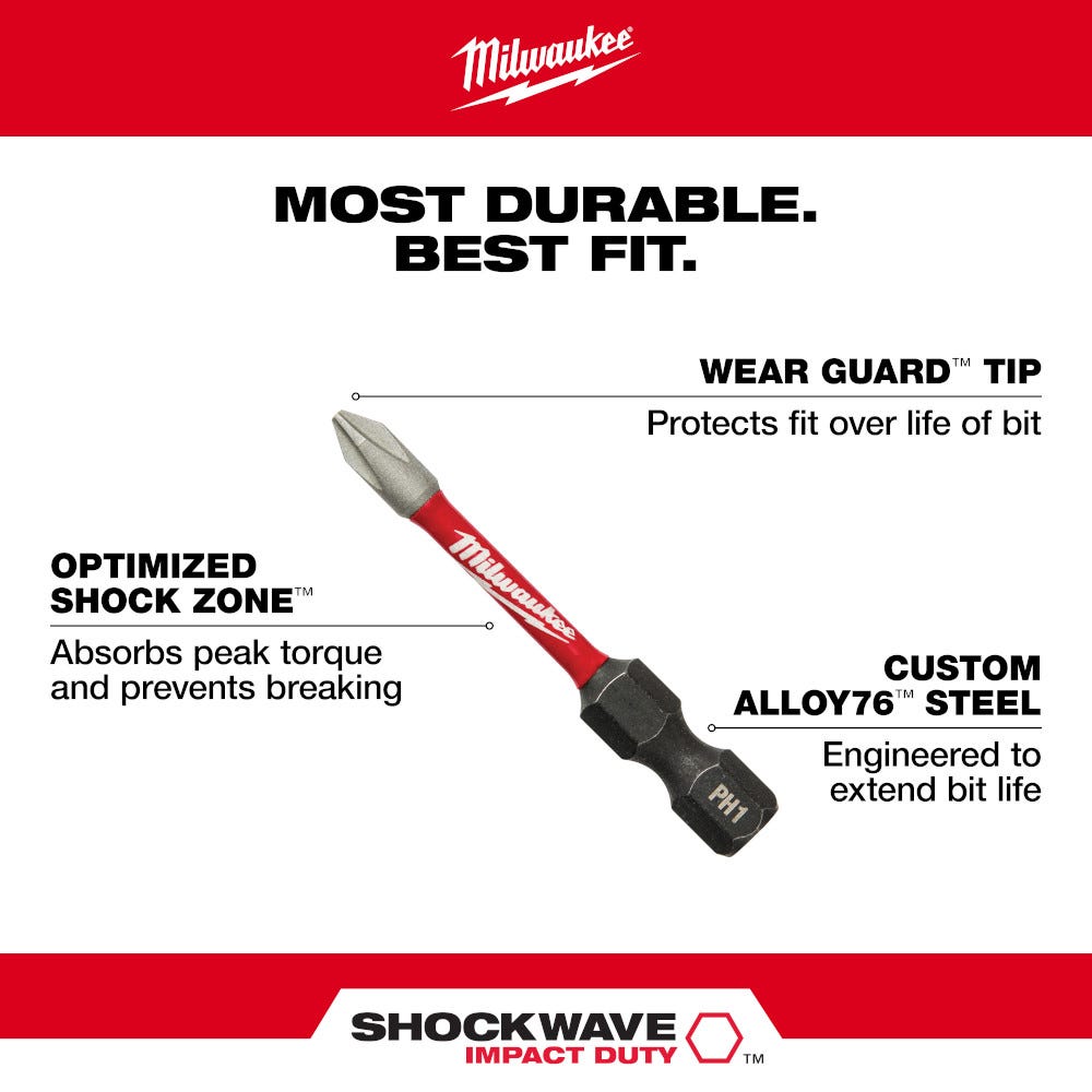 Milwaukee 48-32-4089 SHOCKWAVE Impact Duty Driver Bit Set - 38PC