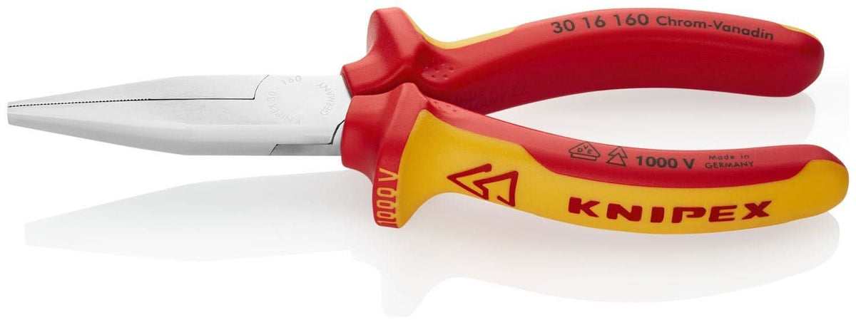 Knipex 30 16 160 Long Nose Pliers-Flat Tips-1000V Insulated