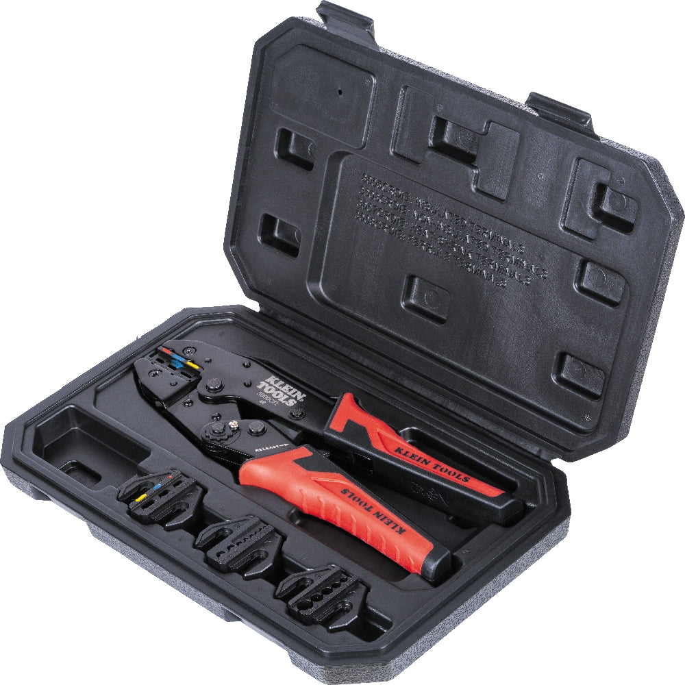 Klein Tools 3000CRKIT Ratcheting Terminal Crimper Set, 10-22 AWG