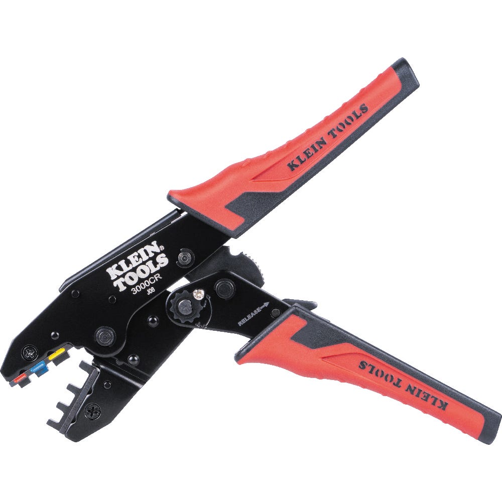 Klein Tools 3000CRKIT Ratcheting Terminal Crimper Set, 10-22 AWG