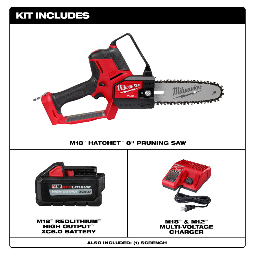 Milwaukee 3004-21P M18 FUEL HATCHET 8" Pruning Saw Kit
