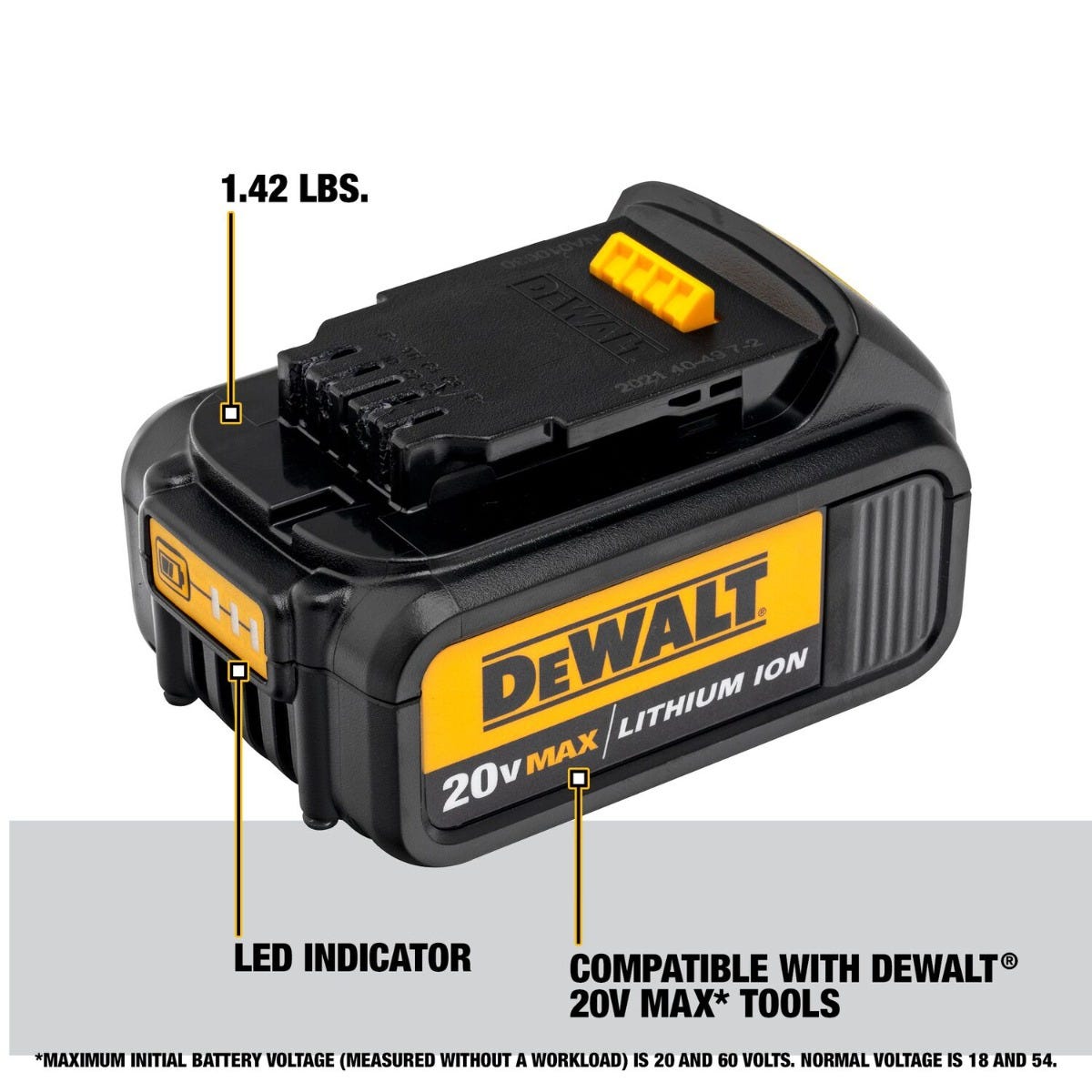 DeWalt DCB200-4 20V MAX 3.0Ah Battery (4-Pack)