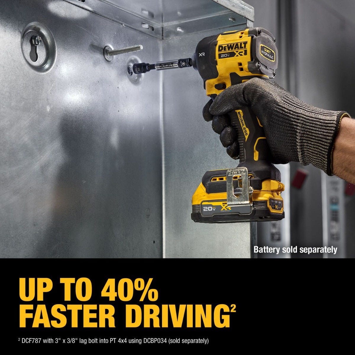 DeWalt DCF870B 20V MAX XR Brushless 1/4-in. Quiet Hydraulic Impact Driver, Tool Only