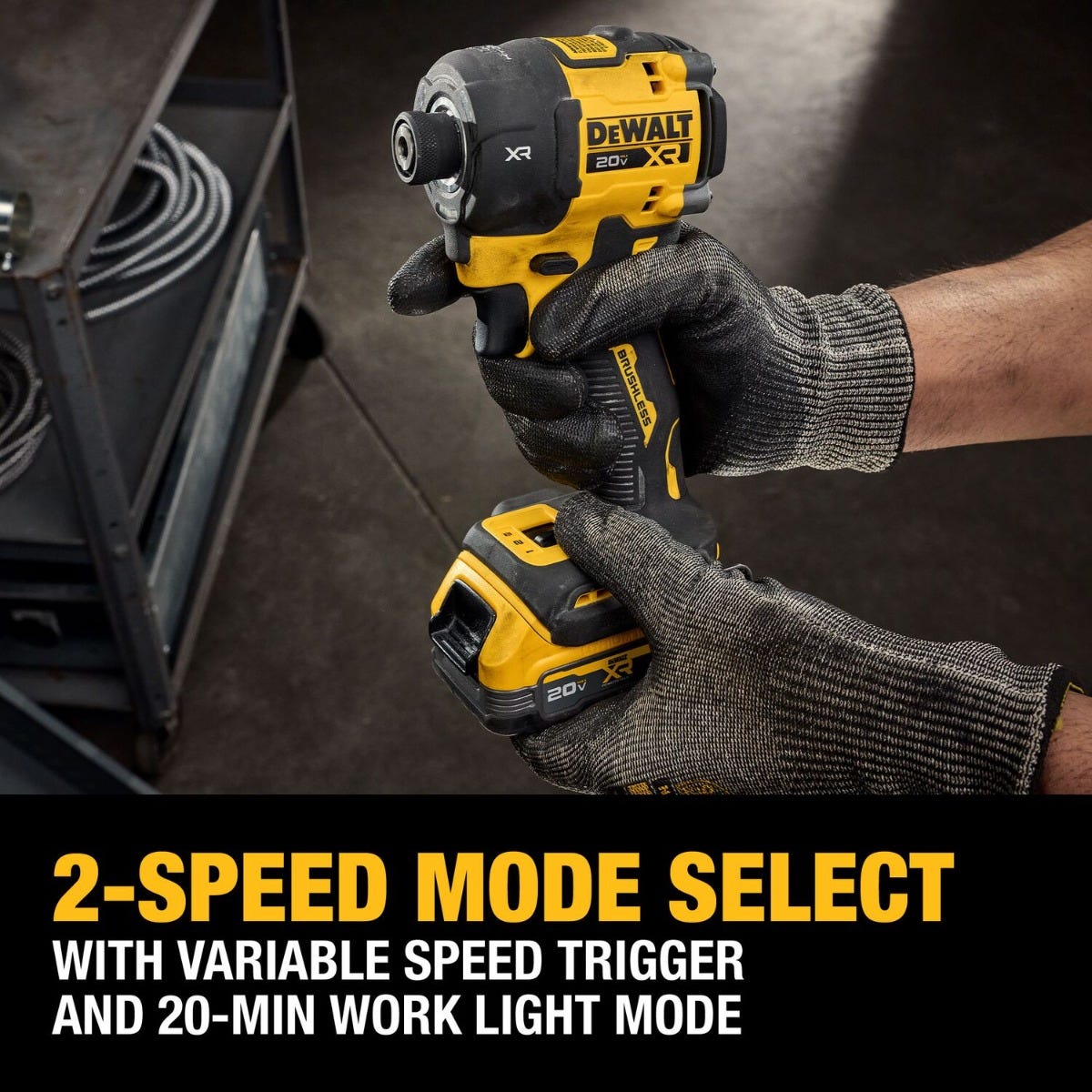 DeWalt DCF870E1 20V MAX XR Brushless 1/4-in. Quiet Hydraulic Impact Driver POWERSTACK Kit