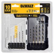 DeWALT DWAH1110 Black & Gold Hex Shank 10-Piece Drill Bit Set
