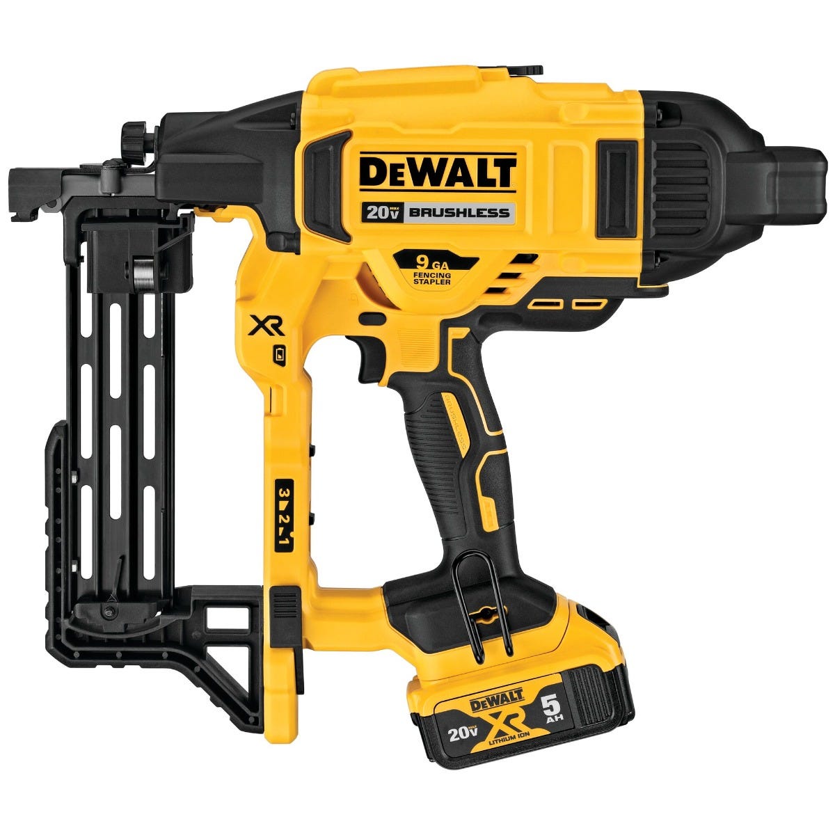 DeWALT DCFS950P2 20V MAX XR Brushless 9-Gauge Fencing Stapler 5.0Ah Kit