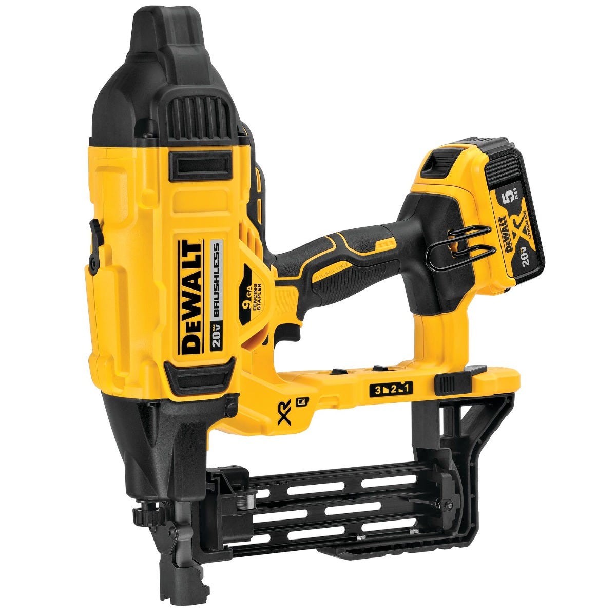 DeWALT DCFS950P2 20V MAX XR Brushless 9-Gauge Fencing Stapler 5.0Ah Kit