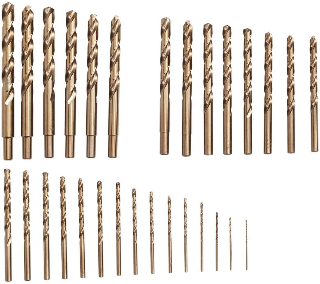 Irwin 3018002 Cobalt Alloy Steel M-35 Metal Index Drill Bits 29 Piece Set