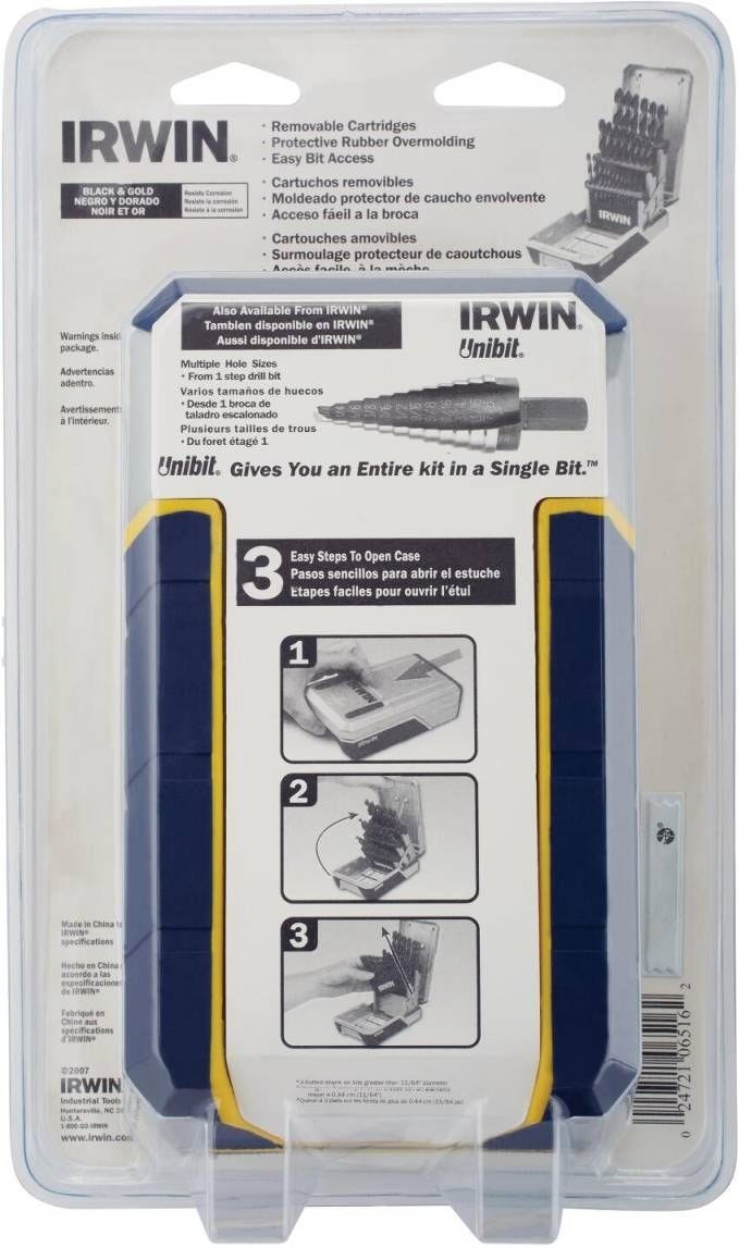 Irwin 3018005 Black & Gold Metal Index Drill Bit 29 Piece Set