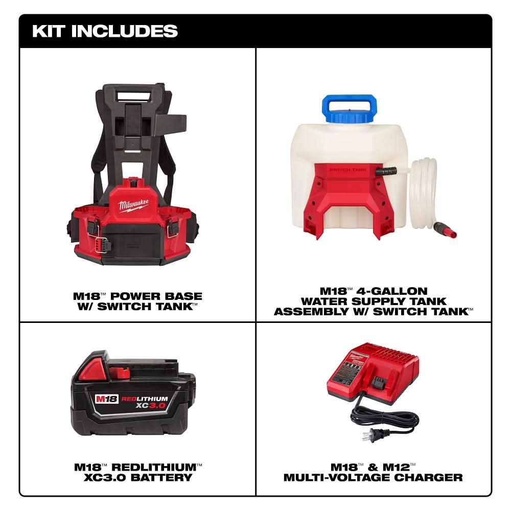 Milwaukee 3019-21WS M18 4-Gallon Water Supply Kit w/ SWITCH TANK
