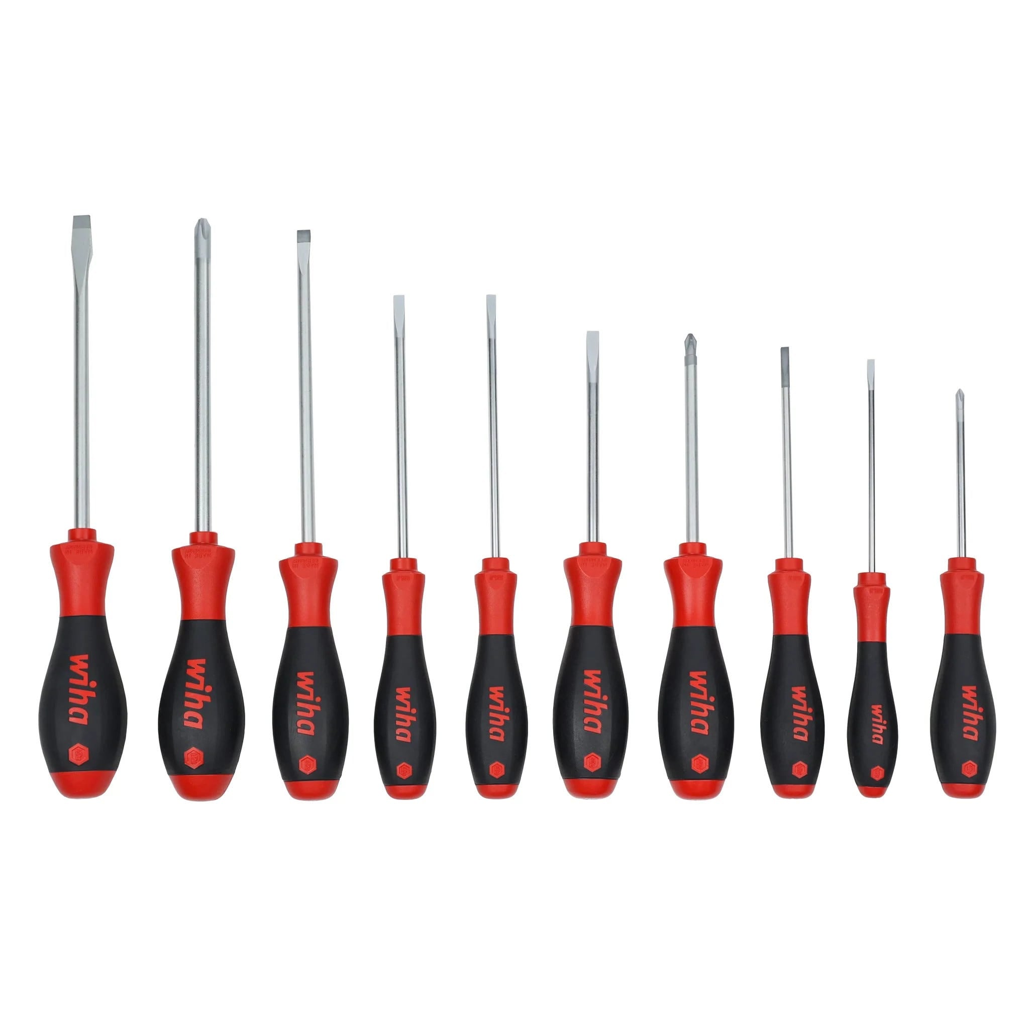 Wiha 30280 10-Piece SoftFinish ScrewDriver Tray Set