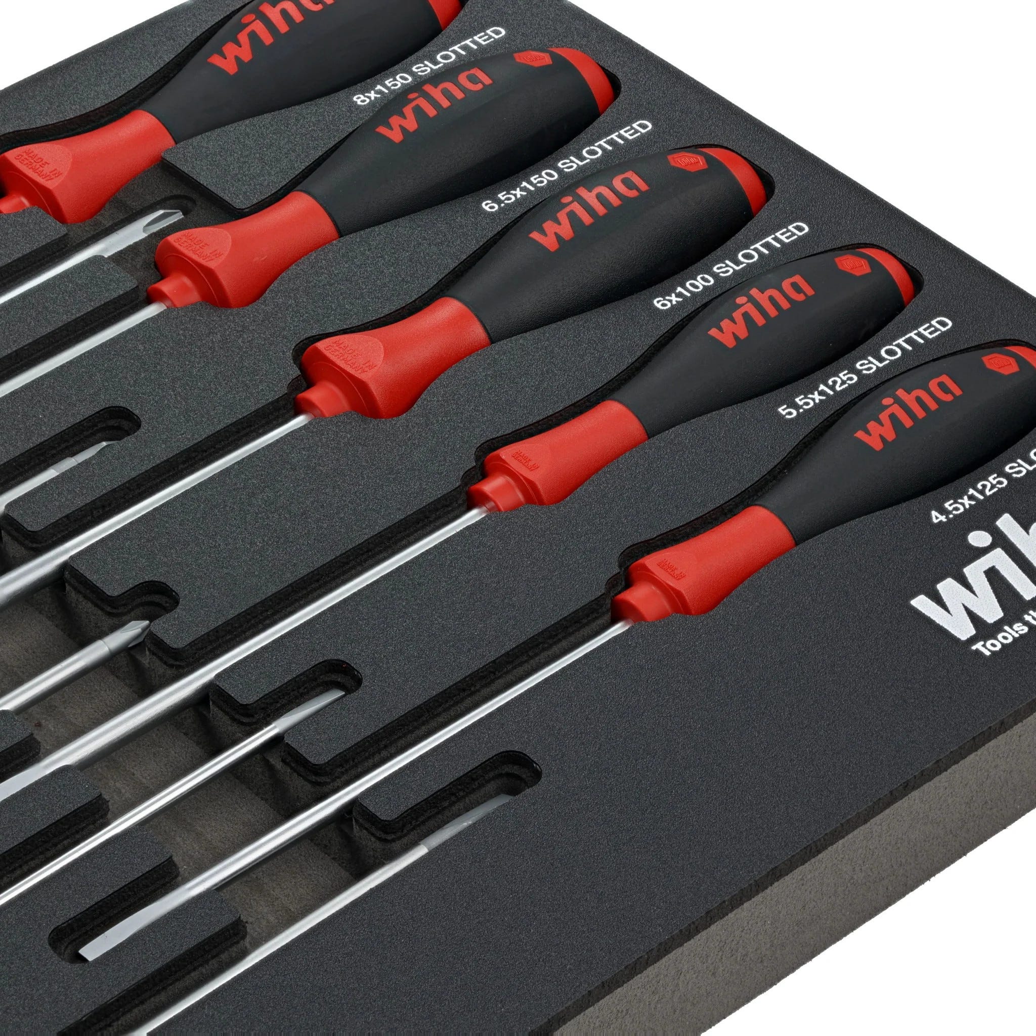 Wiha 30280 10-Piece SoftFinish ScrewDriver Tray Set