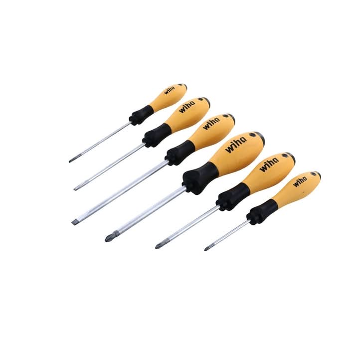Wiha 30292 6-Piece SoftFinish ESD Slotted and Phillips Screwdriver Set