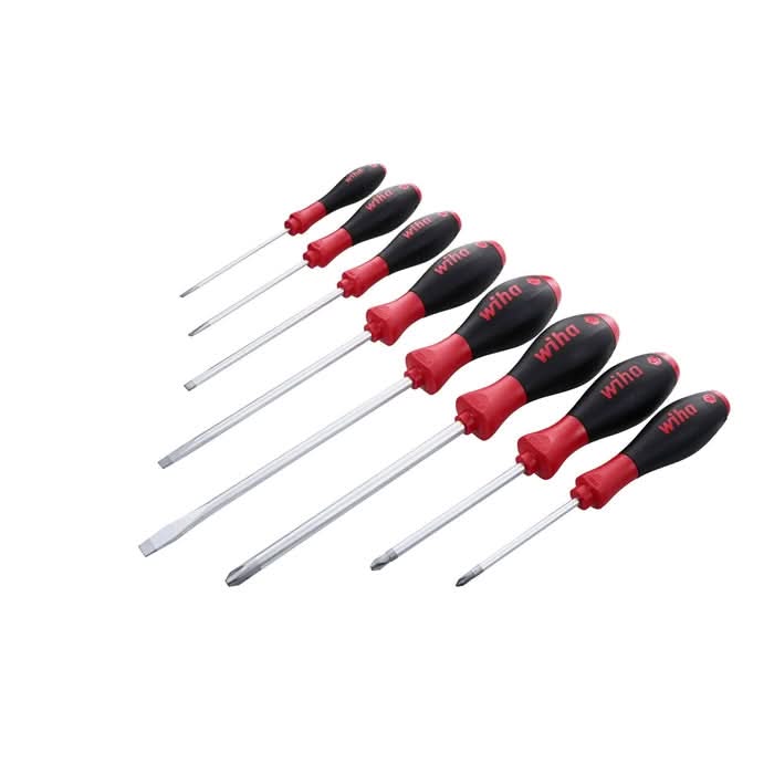 Wiha 30298 8-Piece SoftFinish Slotted and Phillips Screwdriver Set