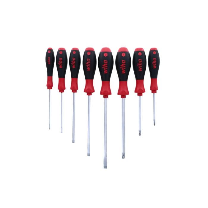 Wiha 30298 8-Piece SoftFinish Slotted and Phillips Screwdriver Set