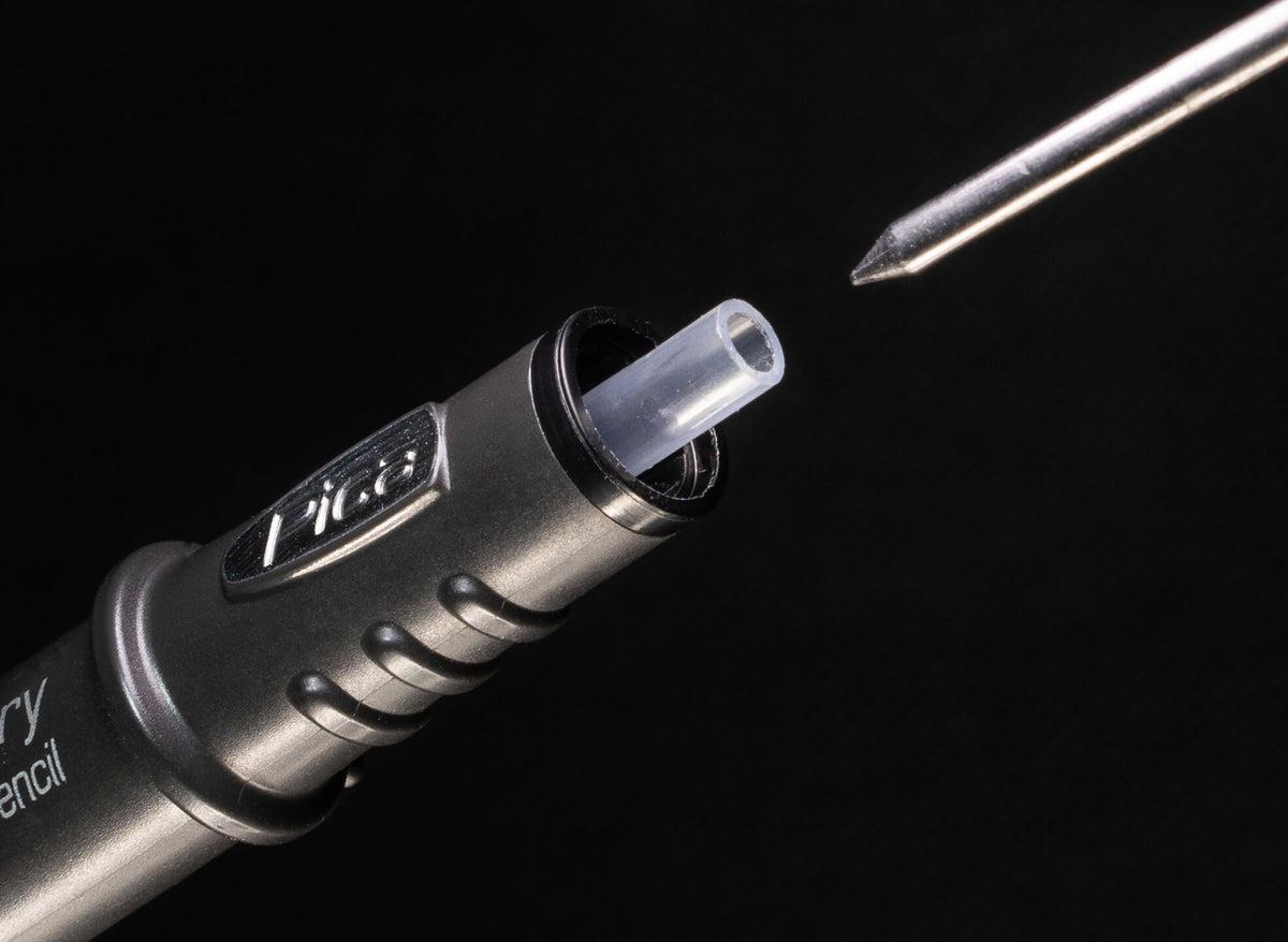 Pica Dry marker refilled with a lead from the back