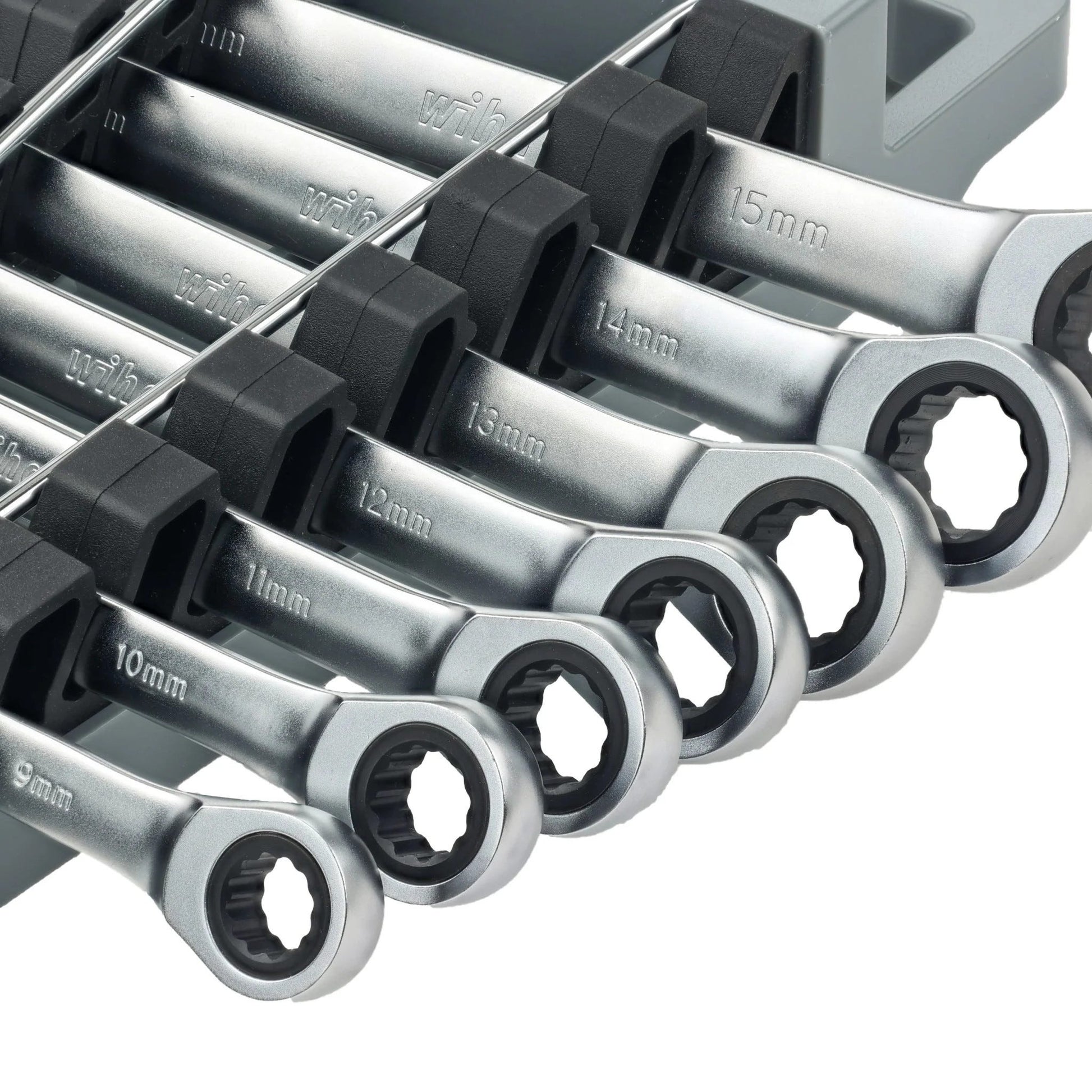 Wiha 30390 7-Piece Metric Combination Ratchet Wrench Set