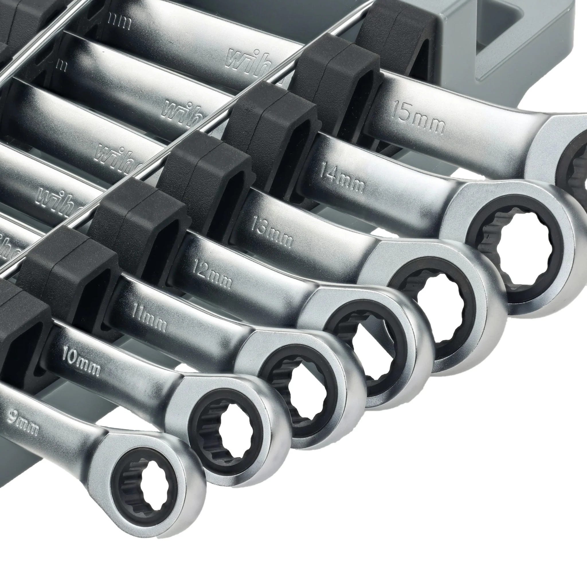 Wiha 30390 7-Piece Metric Combination Ratchet Wrench Set