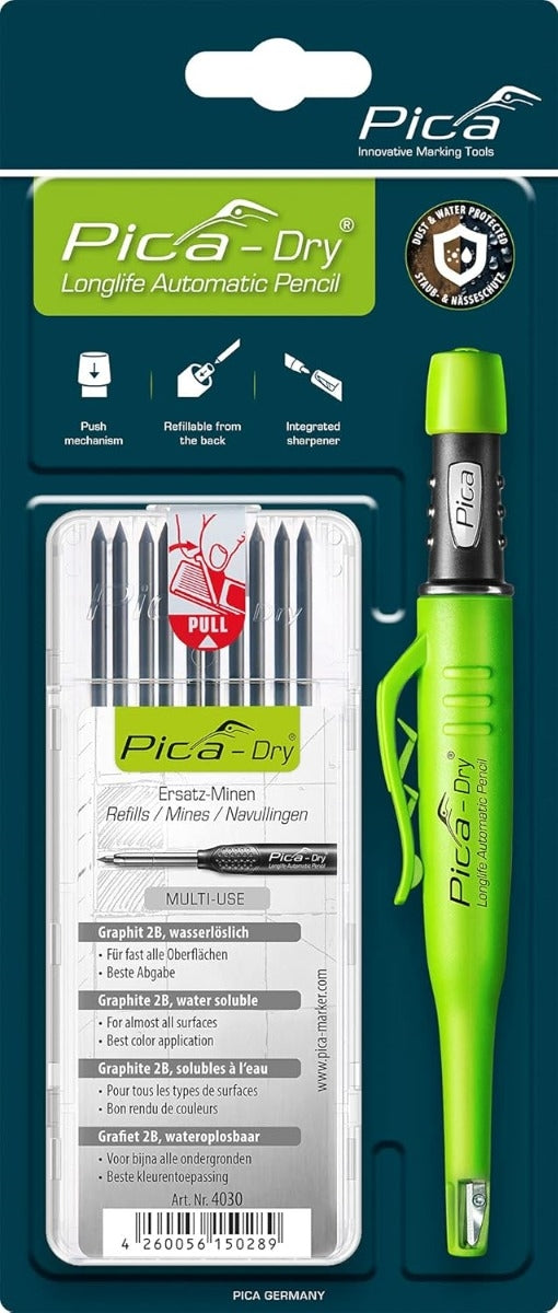 Pica 30403 Dry Long-Life Pencil and Graphite Refill Set