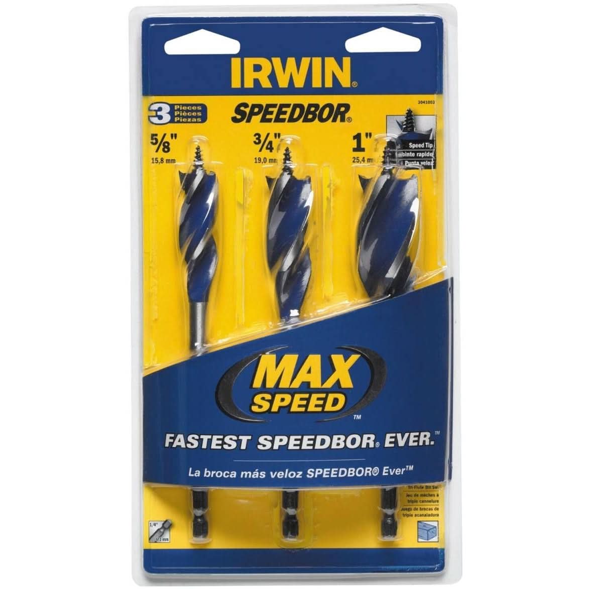 Irwin 3041003 Speedbor MAX Speed Bit Sets 3 Piece Set – Tool Nut