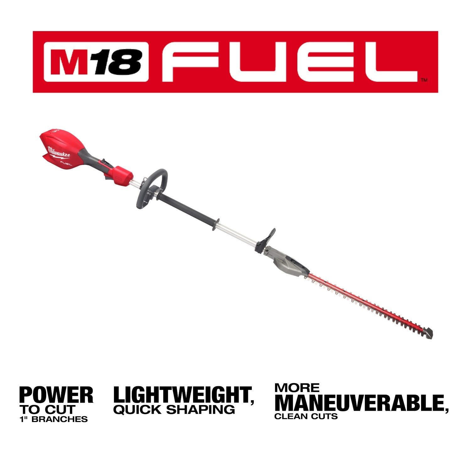 Milwaukee 3043-20 M18 FUEL Short Pole Hedge Trimmer, Tool Only