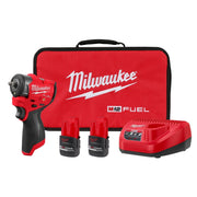 Milwaukee 3049-22 M12 FUEL 3/8" Subcompact Impact Wrench w/ Friction Ring 2.5Ah Kit