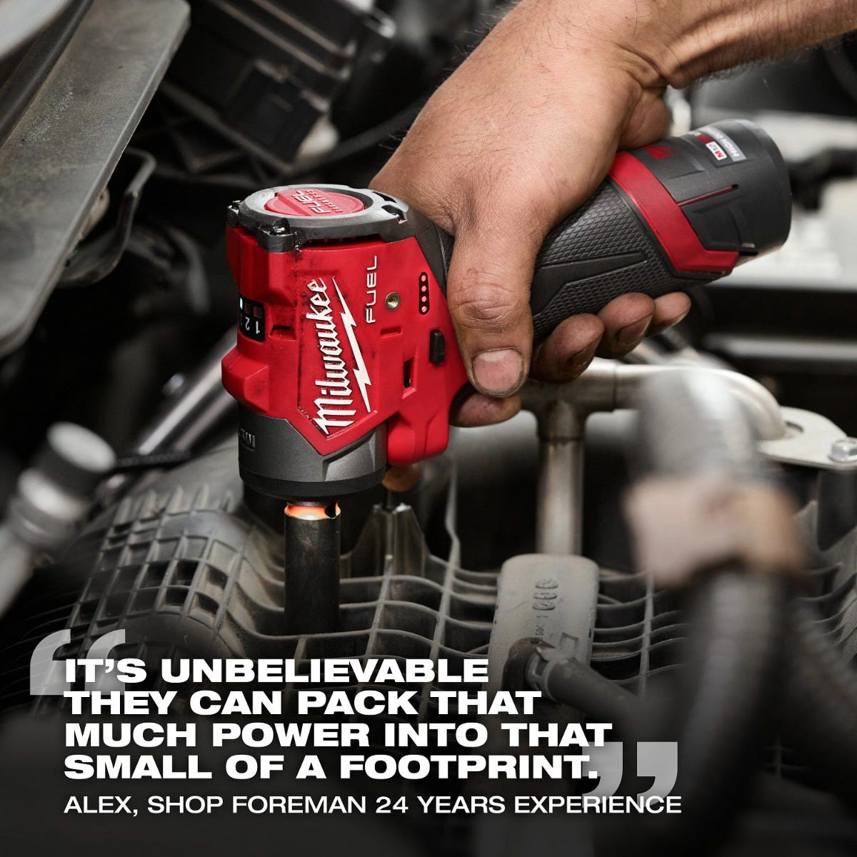Milwaukee 3049-22 M12 FUEL 3/8" Subcompact Impact Wrench w/ Friction Ring 2.5Ah Kit