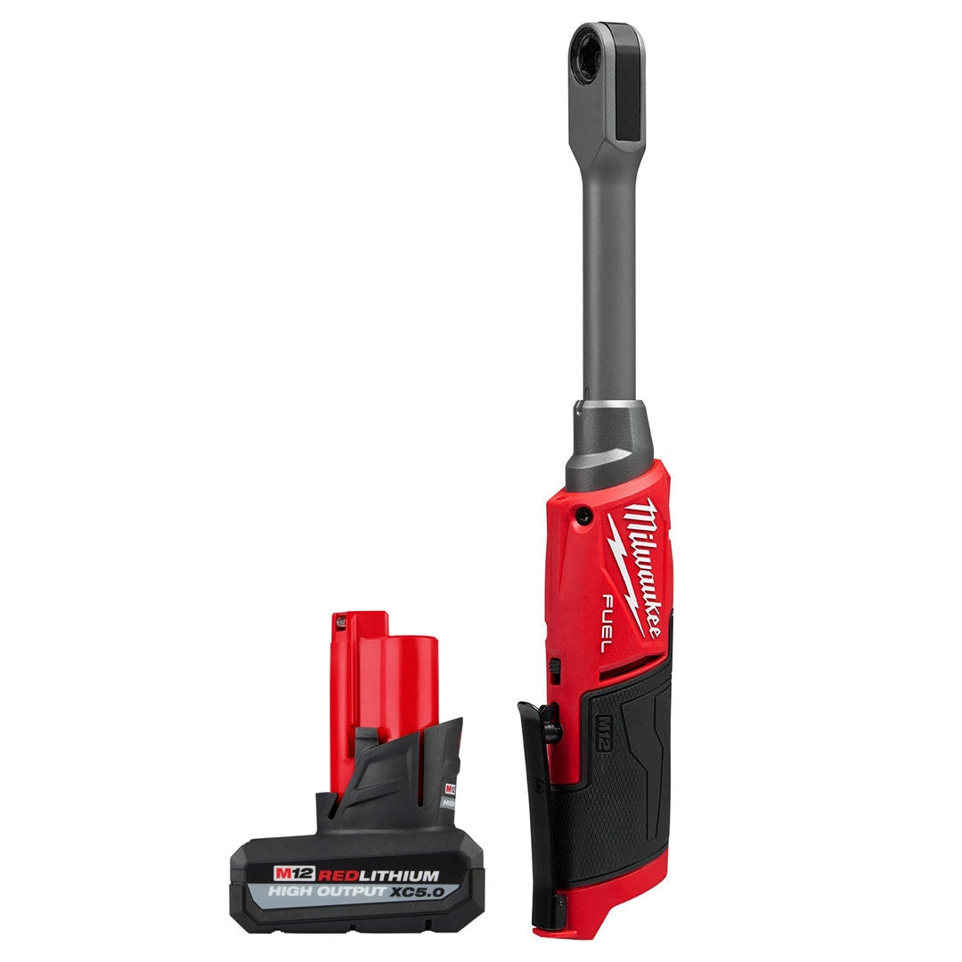 Milwaukee 3050-20 M12 FUEL INSIDER Extended Reach Box Ratchet w/ 5.0Ah Battery