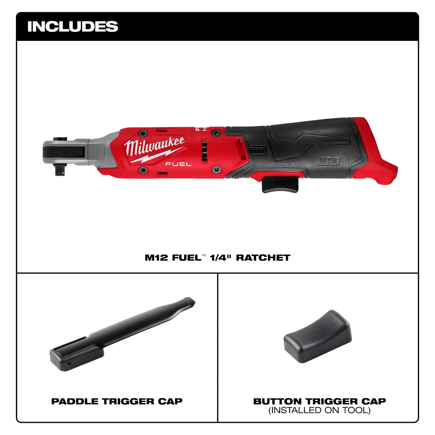 Milwaukee 3052-20 M12 FUEL Brushless 1/4-in. Ratchet, Tool Only