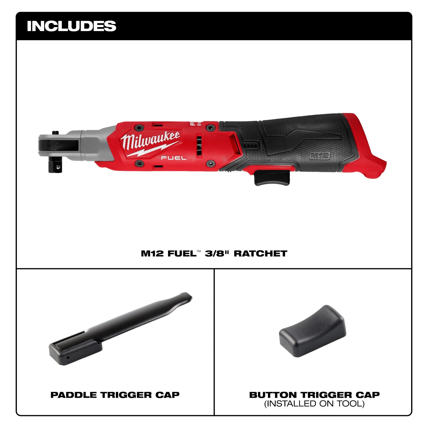 Milwaukee 3053-20 M12 FUEL Brushless 3/8-in. Ratchet, Tool Only