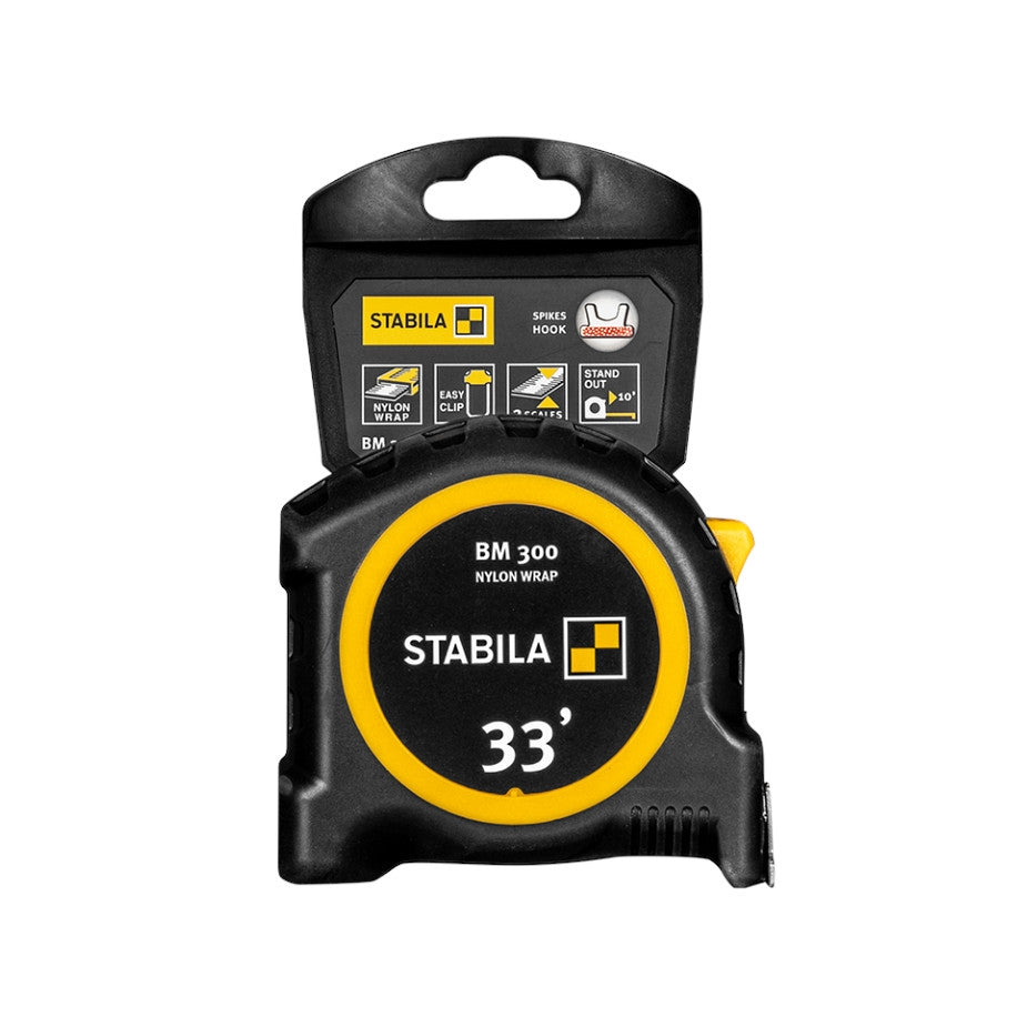 Stabila 30533 BM300 33' Nylon Wrap Tape Measure