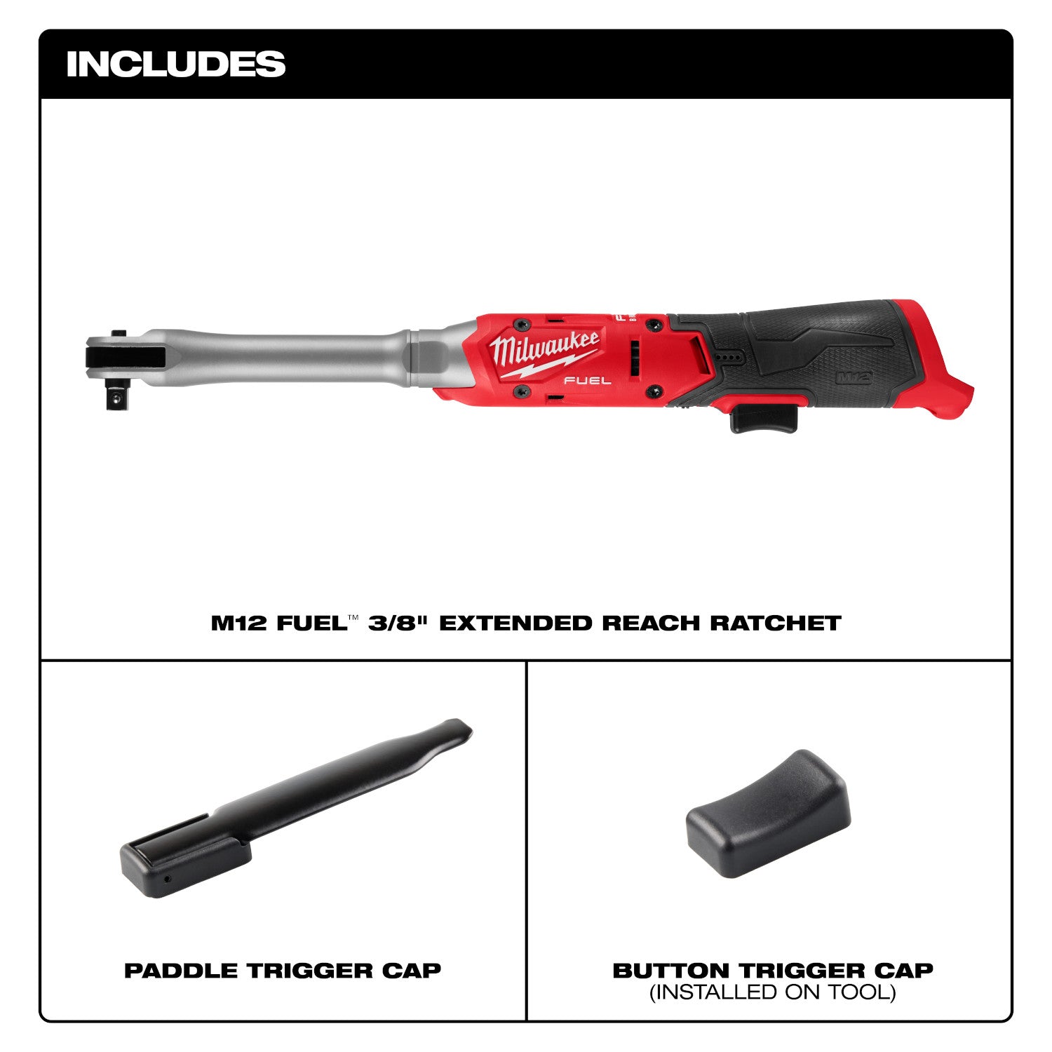 Milwaukee M12 FUEL 3/8-in. Extended Reach Ratchet (3059-20)