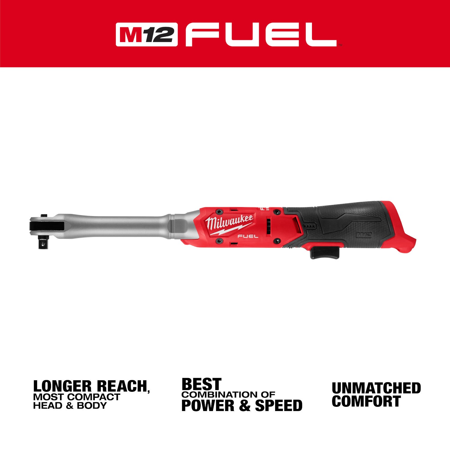 Milwaukee M12 FUEL 3/8-in. Extended Reach Ratchet (3059-20)