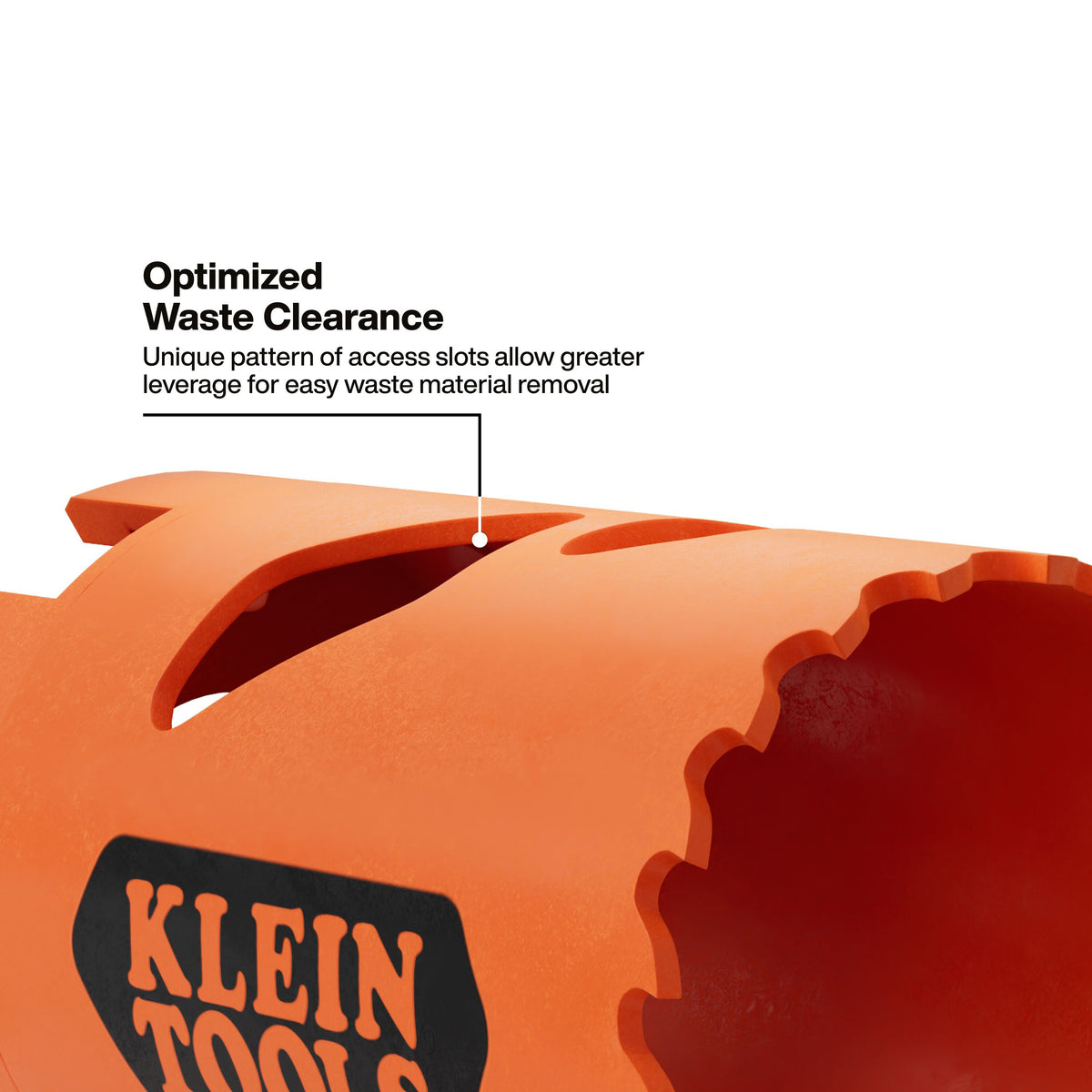 Klein Tools 31017 1-1/2-inch hole saw bi-metal teeth optimized for cutting steel
