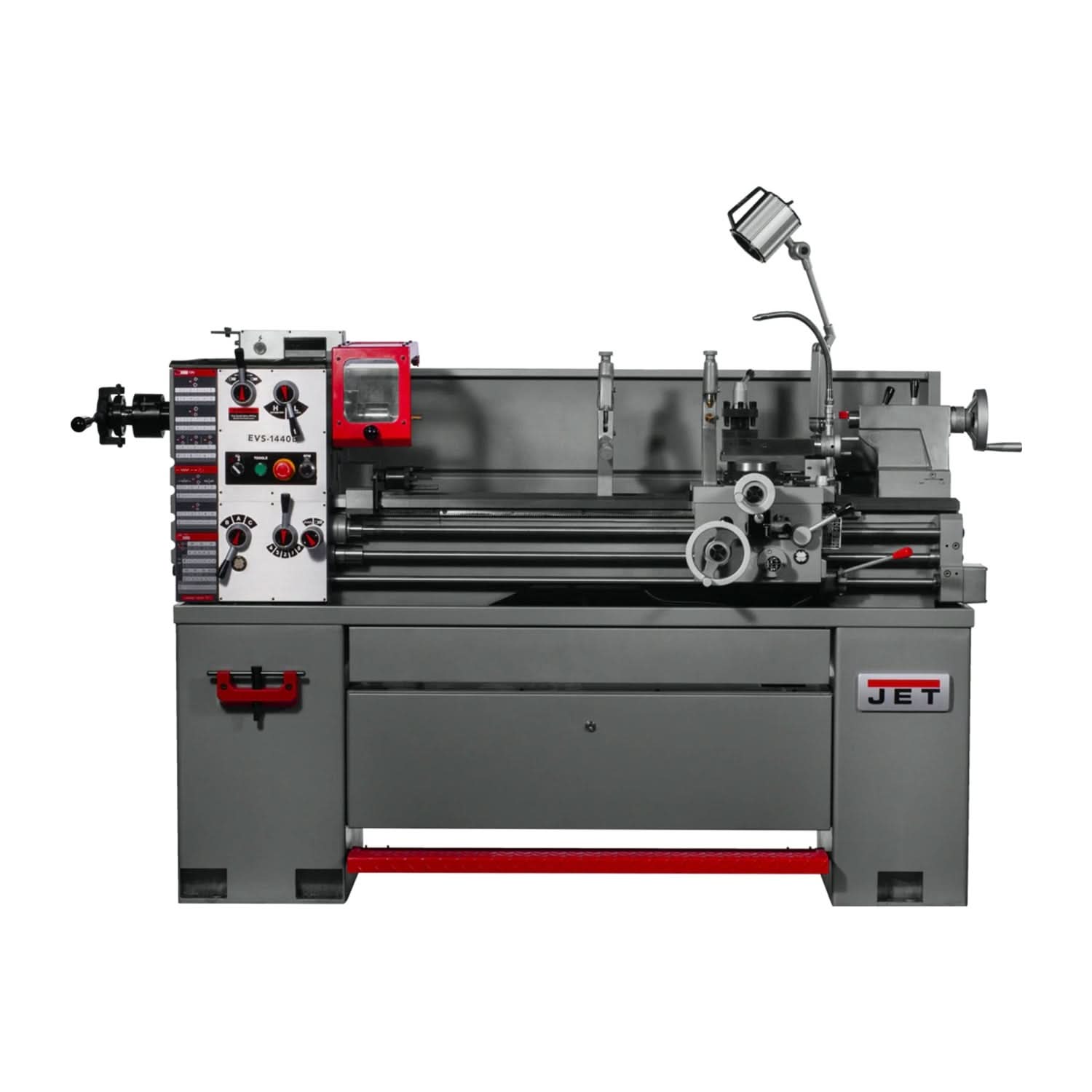 JET 311449 EVS-1440 Electronic Variable Speed lathe with Newall DP700 DRO and Collet Closer, 3HP
