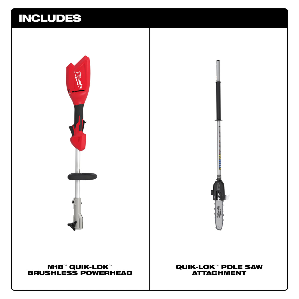 Milwaukee M18 QUIK-LOK Brushless 10-in. Pole Saw 3115-20PS what's included