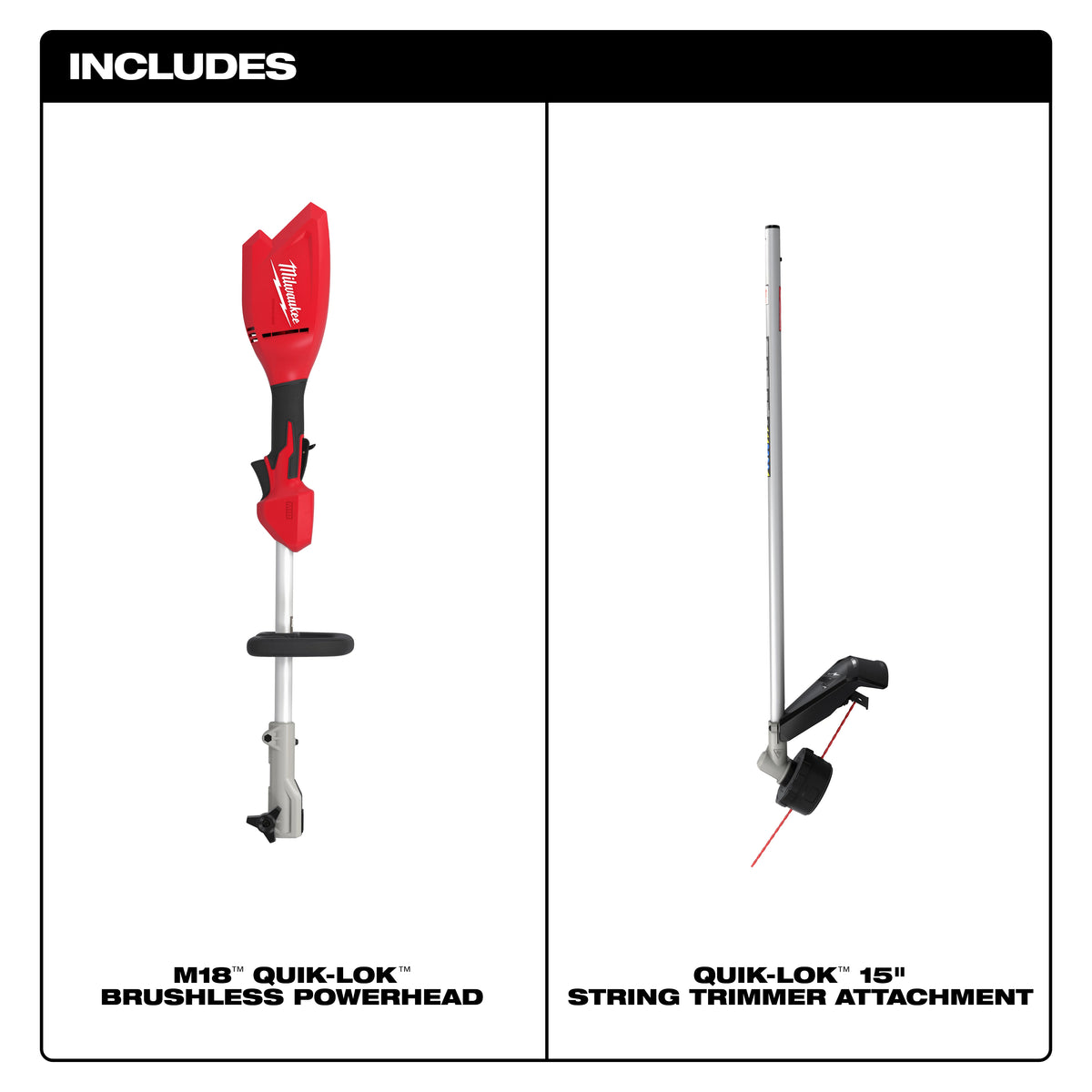 Milwaukee M18 QUIK-LOK Brushless 15-in. String Trimmer 3115-20ST what's included