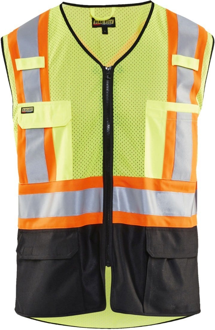 Blaklader 31331054 Hi-Vis Vest, High-Visibility Yellow / Black