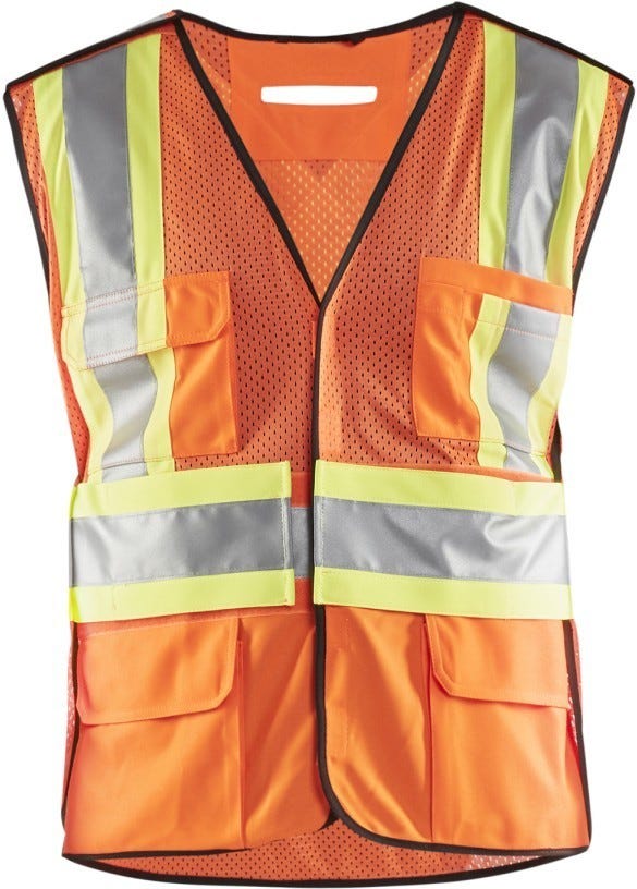 Blaklader 31381054 5-Point Tear Away Vest, High-Visibility Orange