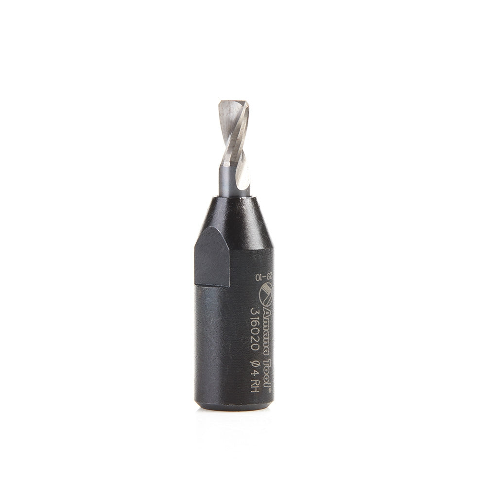 Amana Tools 316020 2 Flute Carbide Tipped RH Rotation Bit, 4mm Dia. x 11mm x 38mm for Festool Domino Joiner