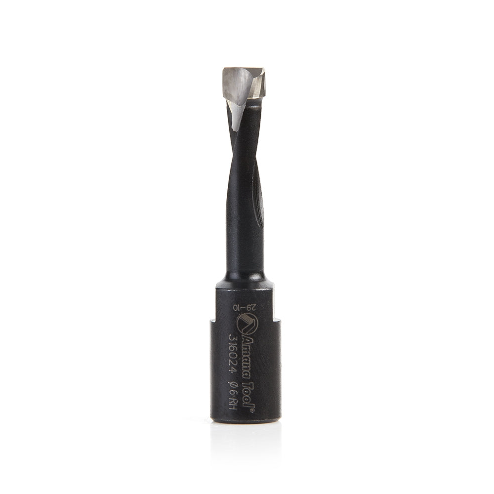 Amana Tools 316024 2 Flute Carbide Tipped RH Rotation Bit, 6mm Dia. x 28mm x 49mm for Festool Domino Joiner