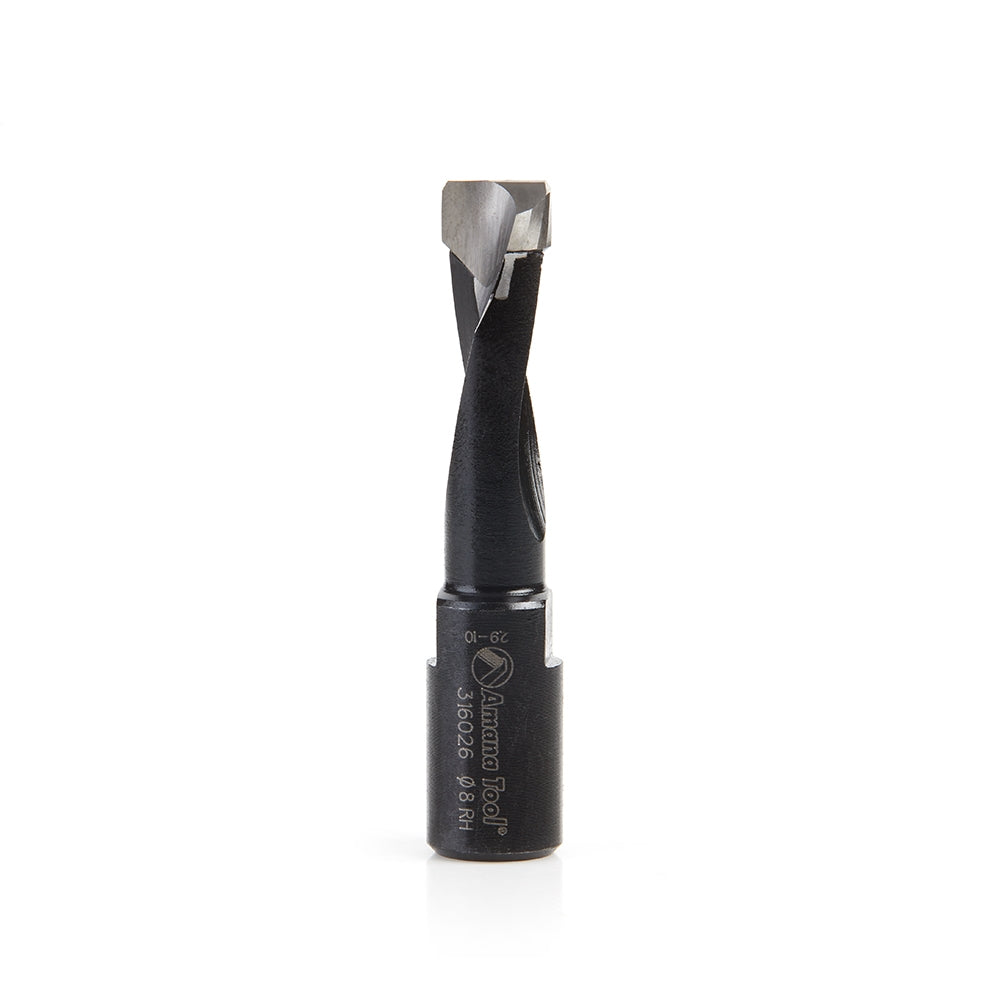 Amana Tools 316026 2 Flute Carbide Tipped RH Rotation Bit, 8mm Dia. x 28mm x 49mm for Festool Domino Joiner