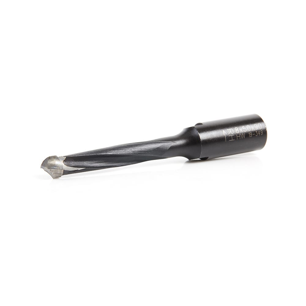 Amana Tools 316028 2 Flute Carbide Tipped RH Rotation Bit, 8mm Dia. x 50mm x 90mm for Festool Domino Joiner