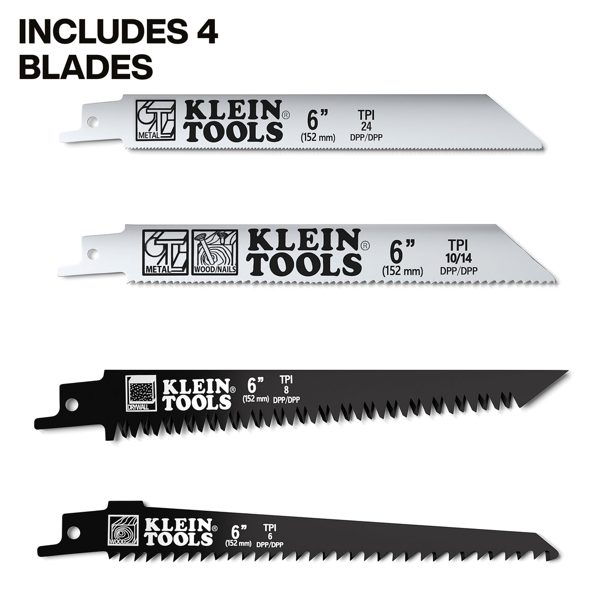 Klein Tools 31757 folding jab saw blade folded into the handle for compact storage
