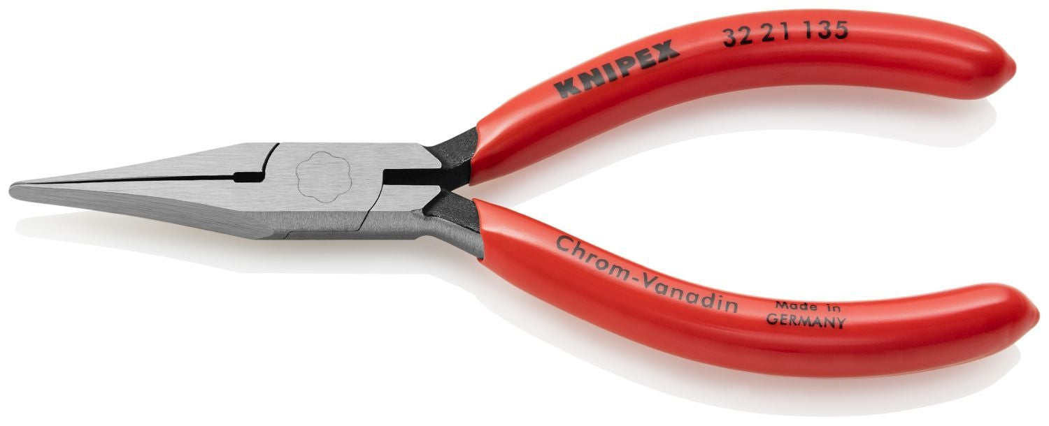 Knipex 32 21 135 Long Nose Relay Adjusting Pliers-Flat Tips
