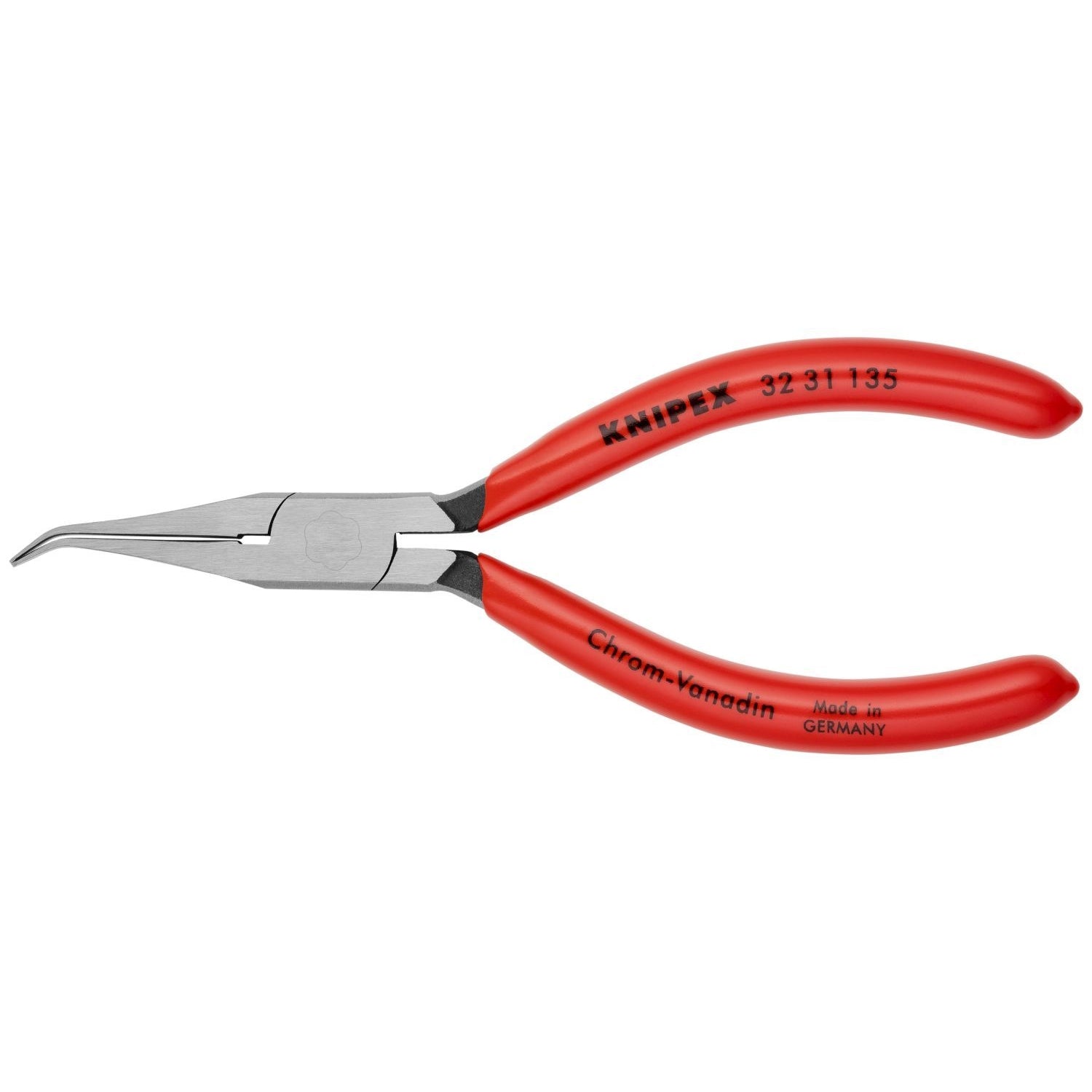 Knipex 32 31 135 Long Nose Relay Adjusting 40&deg; Angled Pliers-Flat Tips