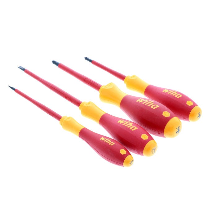 Wiha 32090 4-Piece Insulated SoftFinish Screwdriver Set
