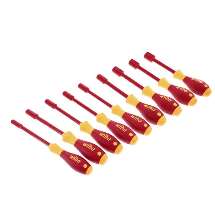 Wiha 32288 9-Piece Insulated SoftFinish Nut Driver Set, Inch