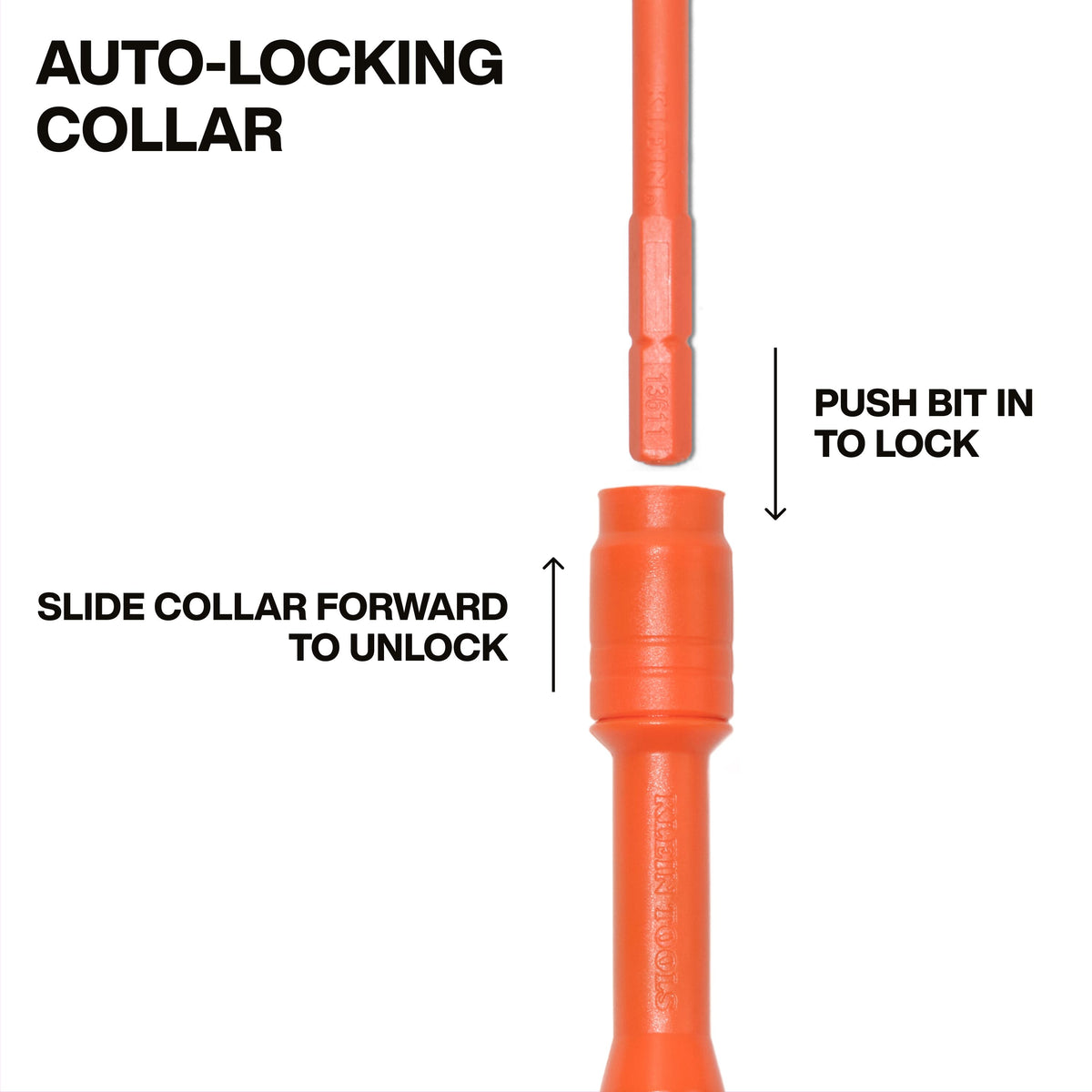 Klein Tools 32310INS orange impact and flame-resistant insulation on bits and handles